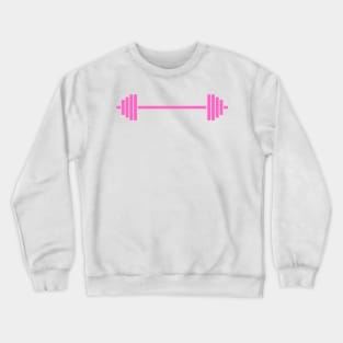 Pink Barbell Gym Girl Muscle Mommy Crewneck Sweatshirt